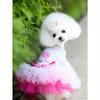 Cute Ballet Tutu Skirt Dress Suitable For Small To Medium Dogs - Heart & Lip Print, Soft Polyester Pet Clothing, Perfect For Parties & Special