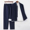 Traditional Chinese Style Men Cotton Linen Pants Hanfu Tang Kung Fu Tai Chi Uniform Oriental Fashion Clothing Sets