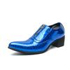 Fashion Patent Leather Fashion Men Shoes Man Loafers Zip Slip On Business Casual Shoes Classic High Heels Dress Oxford Shoes Male Flats