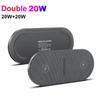 2 In 1 Dual Wireless Charger 40W For iPhone 16 15 14 13 12 11 XS XR X 8 Airpods 3 Pro Samsung S23 S22 S21 Double Fast Charging Pad