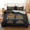 Black Queen King Couples Duvet Cover Set Pillowcase 3D Printed Bedding Set Single Double Twin Full Queen King Size Bedroom Decor
