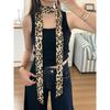 195*4cm Long Neck Scarf Leopard Print Neckerchief Retro Leopard Scarf  Women