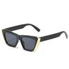 Cat Eye Contrasting Frame Large Frame Sunglasses Men And Women Outdoor Sunscreen Sunglasses Street Photo Pc Glasses