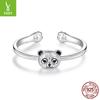 Cute Panda Open Ring Playful And Smart S925 Sterling Silver Animal Ring Jewelry