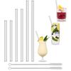 15/20/25cm Set Glass Drinking Straws Transparent Long Reusable Glass Straws for Cocktail Smoothies Bar Drinkware Accessory