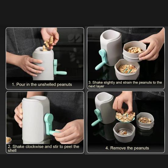 Automatic Peanut Sheller Double-Layer Filter Peanut Peeler Shell Shelled Pistachios Tools Kitchen