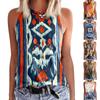Women's Top Colorful Print Block  Top Stylish  Tank