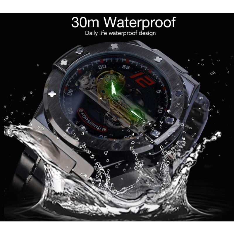 Forsining Men's Fashion Casual Waterproof Tourbillon Mechanical Watch