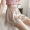 Satin Ice Silk Short Pants Women Summer Loose Lace Home Safety Underskirt Pants Seamless Sexy Underwear Breathable Cool Shorts