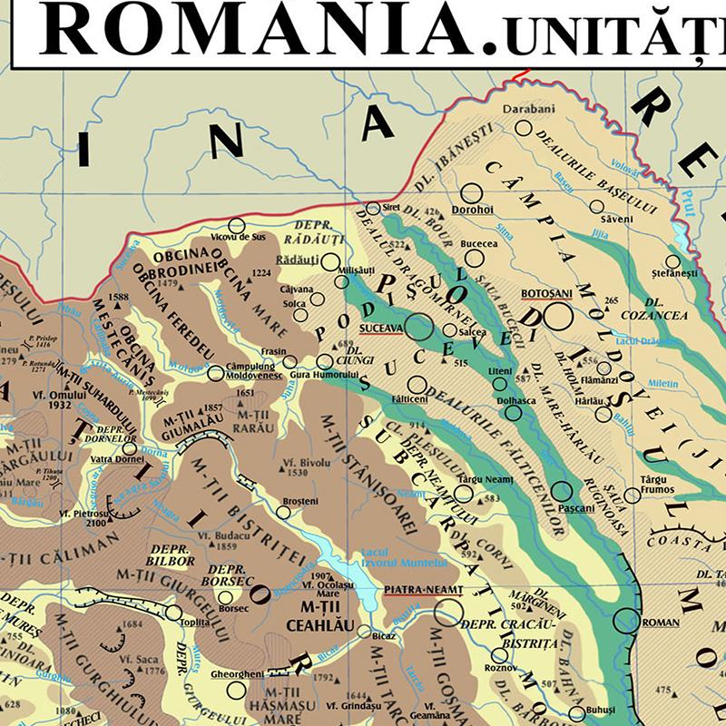 Wall Map,Romanian Map Series Background Cloth Map of Romania Home Wall Decor Painting,Geographical Tools,Tourism/education Tools