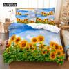 Sunflower Duvet Cover Duvet Cover Rural Landscape Flowers Theme Bedding Set for Women Girls Bedroom Festival Gifts Decoration