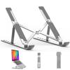 Laptop PC Adjustable Aluminum Alloy Easy Improves Posture Stand, Stand, 6-Level Angle, Ultra-Lightweight, Foldable, Portable, Stable, Construction,