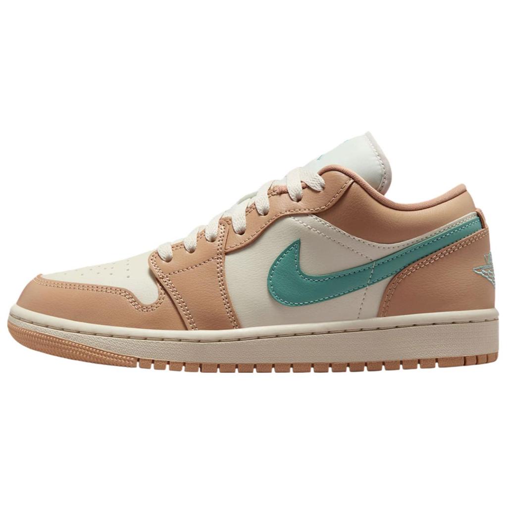 Jordan Air 1 Fashion Comfortable Non-Slip Wear-Resistant Low-Top Retro Basketball Shoes Women Sneaker Beige Orange DC0774-130