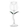 For Party Home Decor Juice Cocktail Champagne Glass Rose Flower Shape Red Wine Glass Goblet