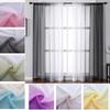 Gradient Tulle Curtains for Living Room Bedroom Organza Voile Curtain for Window Treatment Panels Drapes 1pcs