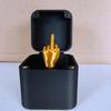 1/2Pcs Middle Finger Gift Box Popping Golden Middle Finger Case Desktop Decoration Teasing
