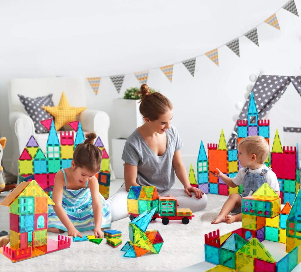 Jasonwell 65pcs Magnetic Blocks Magnetic Toys Construct Magnetic Blocks Educational Toys for Toddlers and Boys Japanese Package 3D Puzzle Game Model