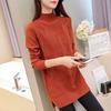 Women's Sweater Mid Length Loose Bottoming Shirt Half Turtleneck Large Size Knit Sweater Top