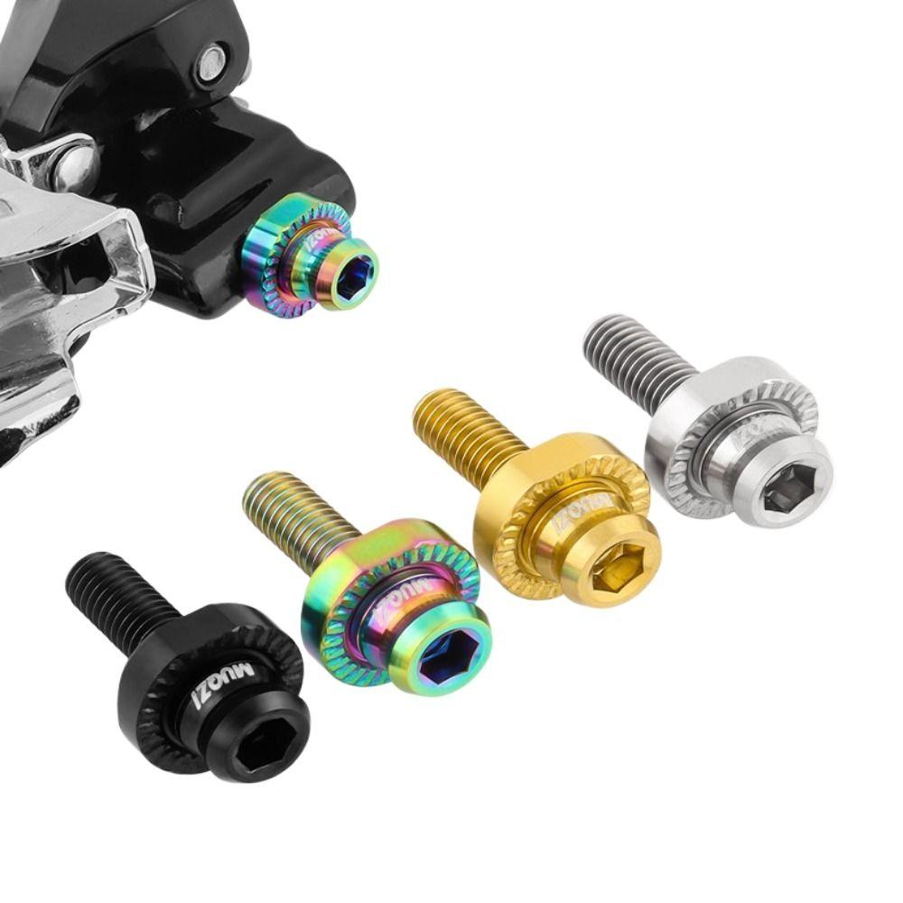 Titanium Zinc Zinc Alloy Bicycle Front Wheel Fixing Screw Bicycle Fixing Screw Gasket  Road Bikes