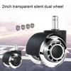 Office Chair Caster Wheel Strong Load-bearing Smooth Quiet Hassle-Free Rolling Universal Fit Heavy-Duty Chair Caster