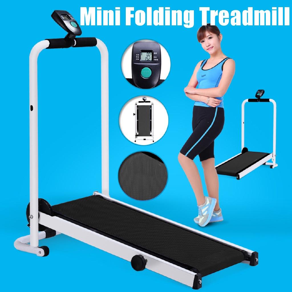Mini Foldable Treadmill LED Display Jog Space Walk Machine No Floor Space Easy To Move Aerobic Sport Fitness Equipment Yc-p007