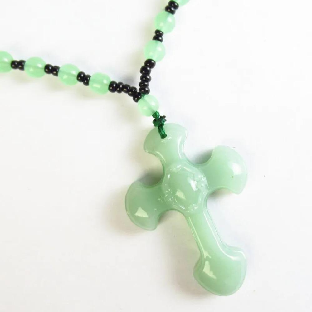 Classic Religious Style Cross Amulet Jewelry Pendant Beaded Necklace New Fashion Pendant  Christian