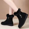 Women's Ankle Boots  Snow Boots Winter Thick Cotton Shoes Flat Bottom Plush Zipper Warm Comfort Non Slip Cotton Boots 2025