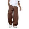 Men's Solid Color Loose Wide Leg Sweatpants Men's Casual Fashion Sweatpants
