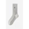 Women's Spring and Autumn Mid-calf Socks, Embroidered White Anti-pilling Pure Cotton Socks, Sweat-absorbing and Odor-proof Pile Socks