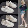 Thick Bottom Leather White Shoes Lightweight Casual Super Hot Hundred Board Shoes