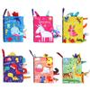 Montessori Baby Cloth Book 0-36M Kids Early Learning Tearing Tail Toy Soft Books Sound Paper Educational Toys Sensory Cloth Book