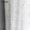1 PC Embroidered White Tulle Curtain Popular Elegant European Design Nuan Series