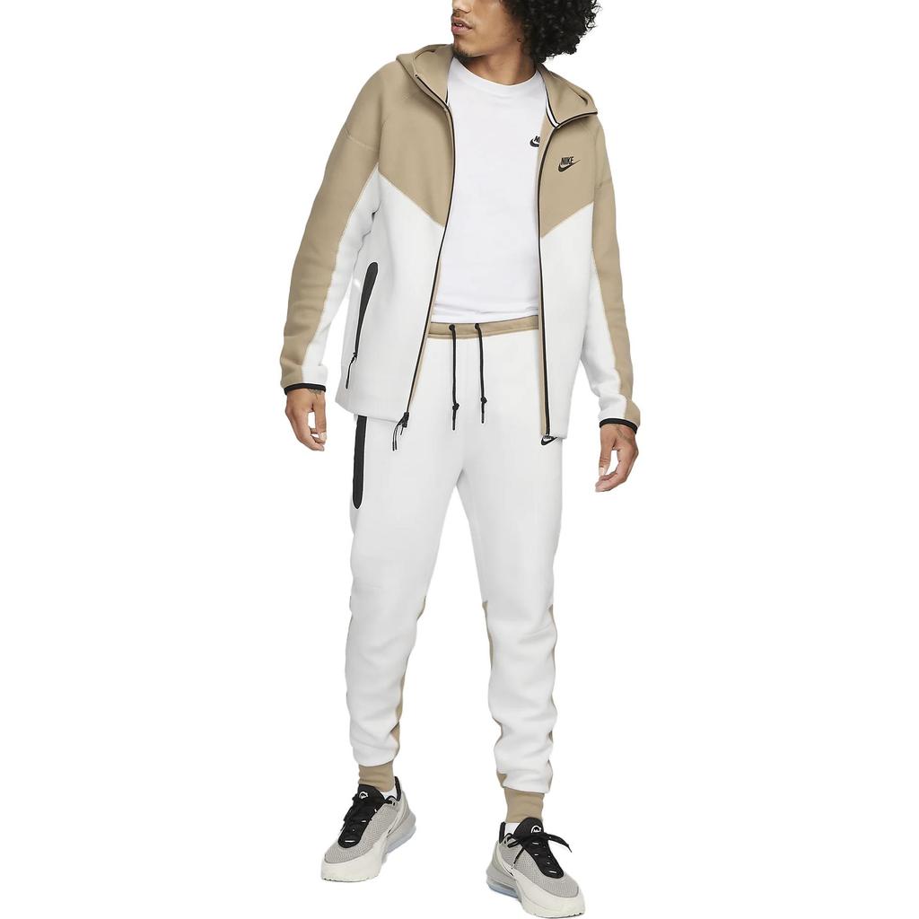 Nike Tech Fleece Joggers White/Khaki Men Bottoms FB8002-121