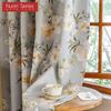 1PC Nuan Series French Vintage Romantic Cherry Blossom Printed Curtain 100% Blackout Curtain for Bedroom Living Room Balcony Window for Home Decor