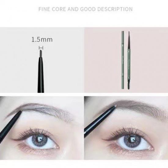 Double Head Eyebrow Pencil Small Triangle Slim Long-lasting Waterproof and Sweat Proof Natural Three-dimensional Color Student Makeup Beauty Products