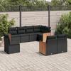 VidaXL Garden Lounge Set with Cushions 8 Pcs, Patio Sofas, Patio Furniture Set, Outdoor Furniture, Black 3227840