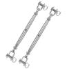 2PCS Silver Turnbuckle Jaw Stainless Steel Turnbuckle Tensioner  Marine Grade