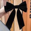 Velvet Bowknot Hair Clips Wine Red Bang Clip Sweet Large Bow Hairpin  Girls