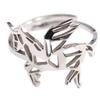 [Q0728] - Designer Steel Ring 'Licorne My Unicorn' Silver - 15x15 Mm