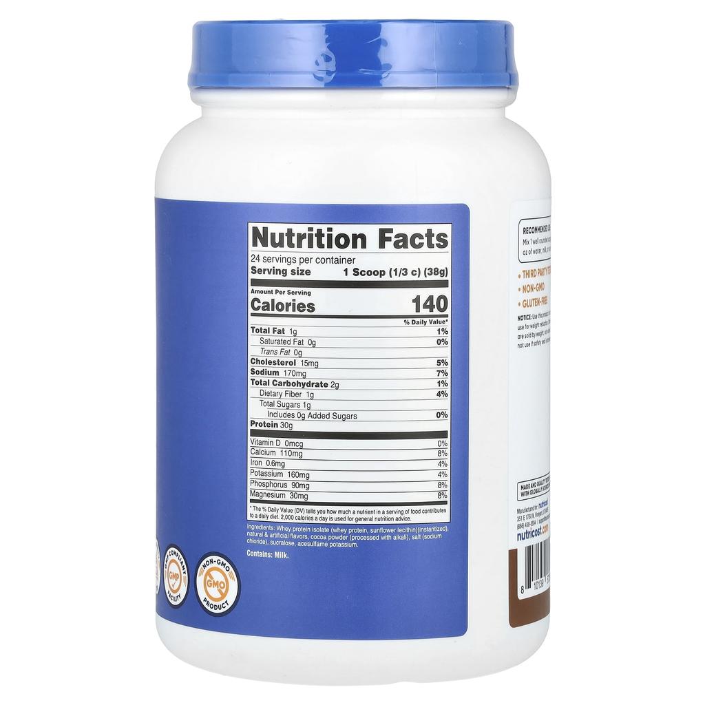 Whey Protein Isolate, Mocha, 907G (2Lb)