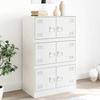 VidaXL Buffet White 67x39x107 Cm Steel, Cabinet, Sideboard, Storage Cabinet, Cabinets, Cupboard, Highboard, 841660