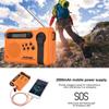 HanRongDa Outdoor Emergency Radio Portable AM FM SW Radio Solar Powered Hand Crank with LED Flashlight 2000mAh Battery SOS Alarm