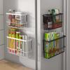Punch-Free Wall-Mounted Kitchen Storage Rack: Multi-Functional Plastic Wrap Holder & Refrigerator Shelf