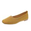 Fashion Women's Ballet Flats Knitting Casual Shoes Slip-on Cute Ballerina Casual Leather Without Heels Comfortable Low Price Shoe New In