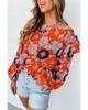 Azura Exchange Floral Print Ruffle Puff Sleeve Blouse
