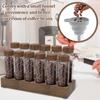 6/12Pcs Coffee Beans Storage Jar Vacuum Sealed Storage Container Multipurpose Walnut Tea Tube Display Rack Coffee Accessories