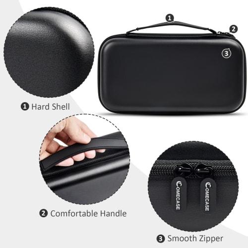 JBL Wireless 2-Mic Wireless Microphone Case/JBL Partybox Handheld Dual Microphone Travel Storage Bag for Receiver, Battery, and Other Accessories - Bl