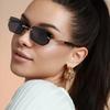 New Polygonal Frameless Glasses For Women With High-end Literary Retro Sunglasses Fashion Sunglasses 336