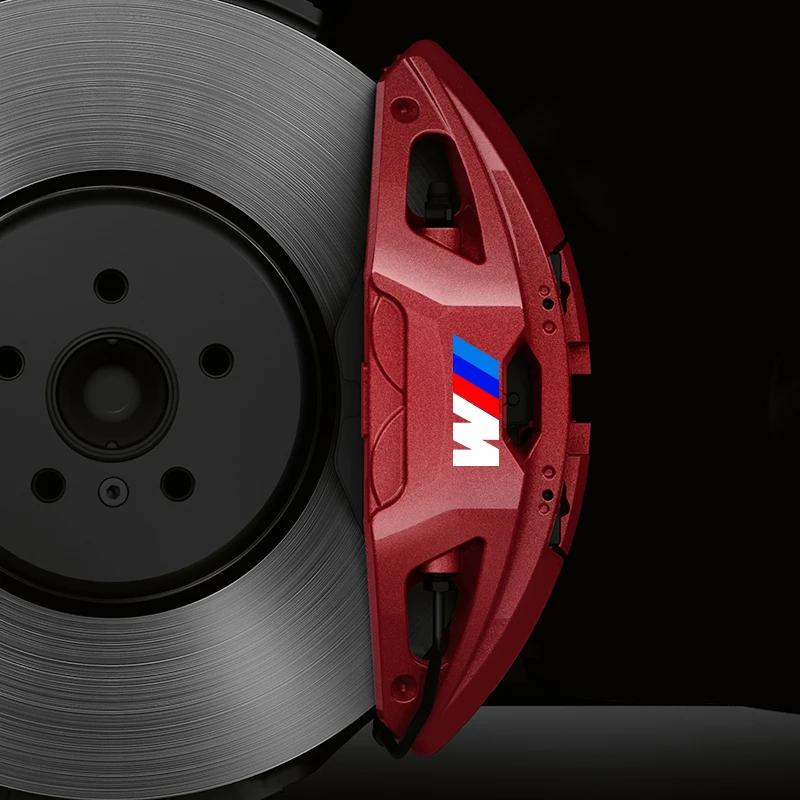 6PCS Car Brake Caliper Sticker Heat Resistant 3D Sticker Decal For BMW M4 M8 5 Series E39 E60 E61 F10 F11 F07 G30 G31 G15 Z4 E89