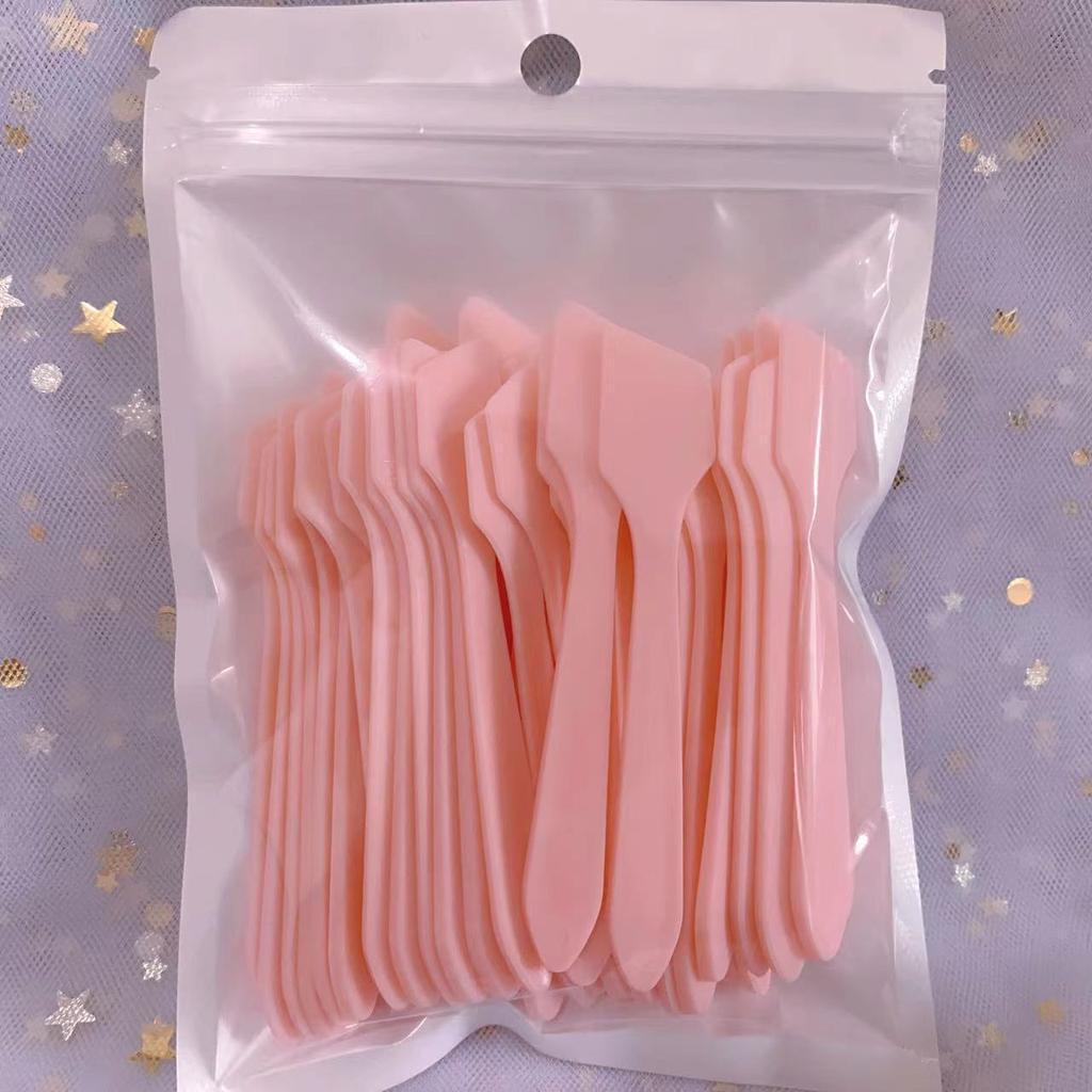 50 Pcs Plastic Spatula Set, 4 Colors 8.2x1.5cm Cosmetic Mixing Paddles for Creams Face Mask Makeup